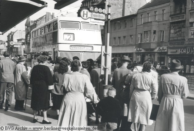 Steglitz, Schlostrae (1954), Quelle: BVG-Bild