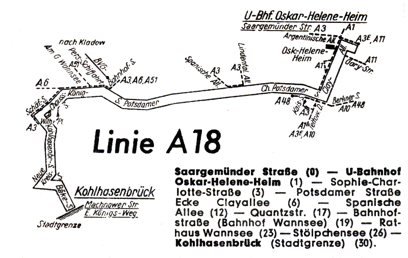 Linie A18 (1956)