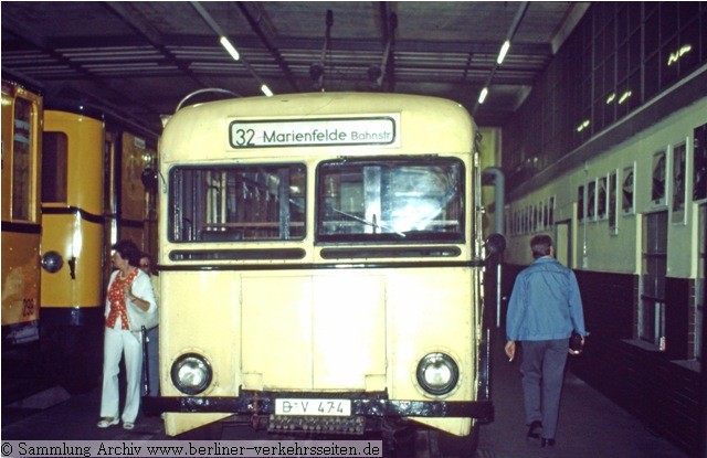 Obus Triebwagen 1224 in der Museumshalle Britz. Der Triebwagen ist heute wieder fahrfhig und fhrt zu besonderen Anlssen im Obusnetz der Stadt Eberswalde.